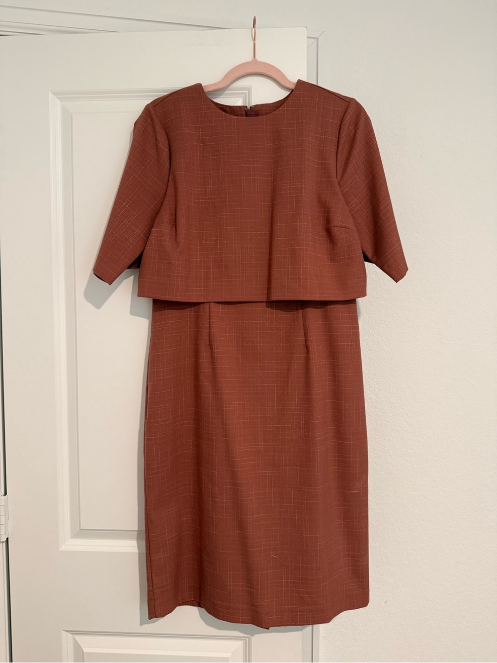 Ann Taylor Rust Two-Piece Midi Dress